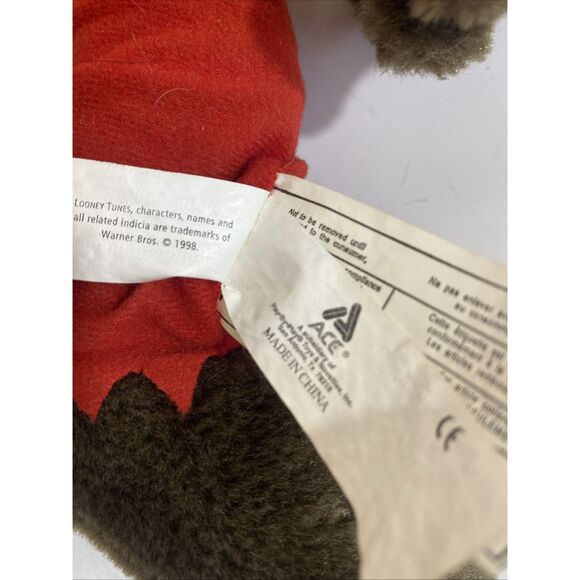 Vtg 1990s Looney Tunes 17” Tazmanian Devil Plush Halloween Trick Or Treat READ - Picture 7 of 8